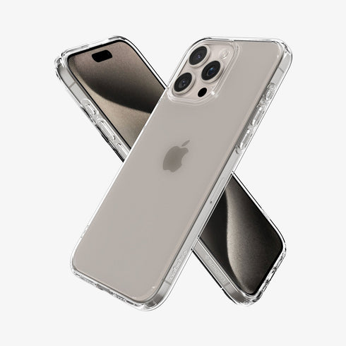 ACS06567 - iPhone 15 Pro Max Case Ultra Hybrid in frost clear showing the back